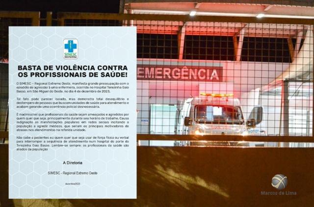 Sindicato dos Médicos emite nota de repúdio após caso de violência