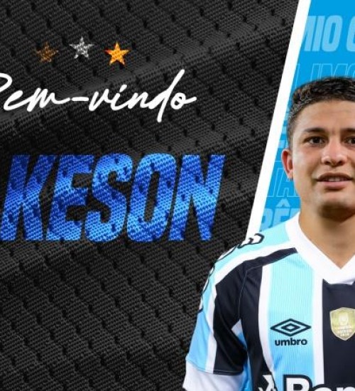 Grêmio anuncia contratação do atacante Elkeson.