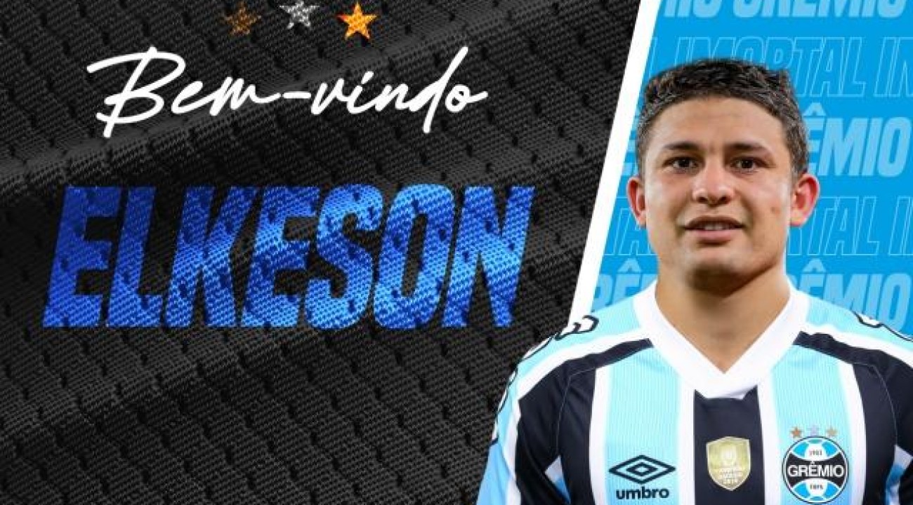 Grêmio anuncia contratação do atacante Elkeson.