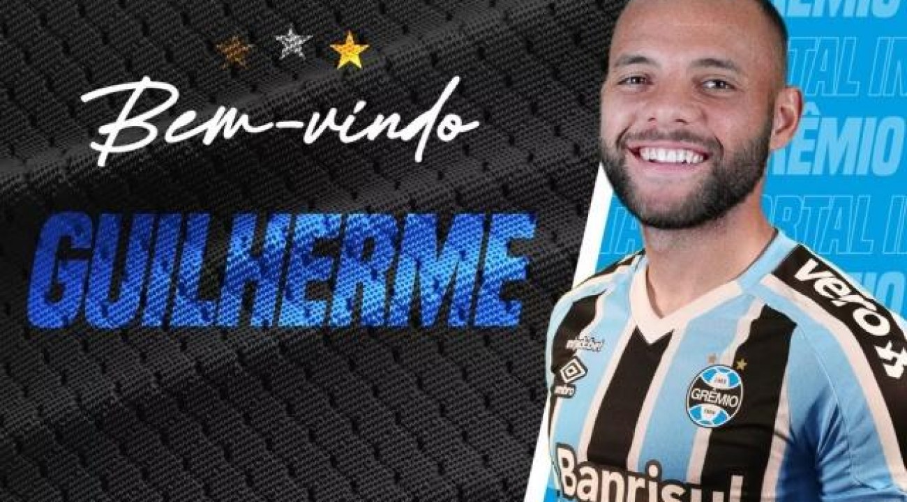 Grêmio anuncia contratação do atacante Guilherme.