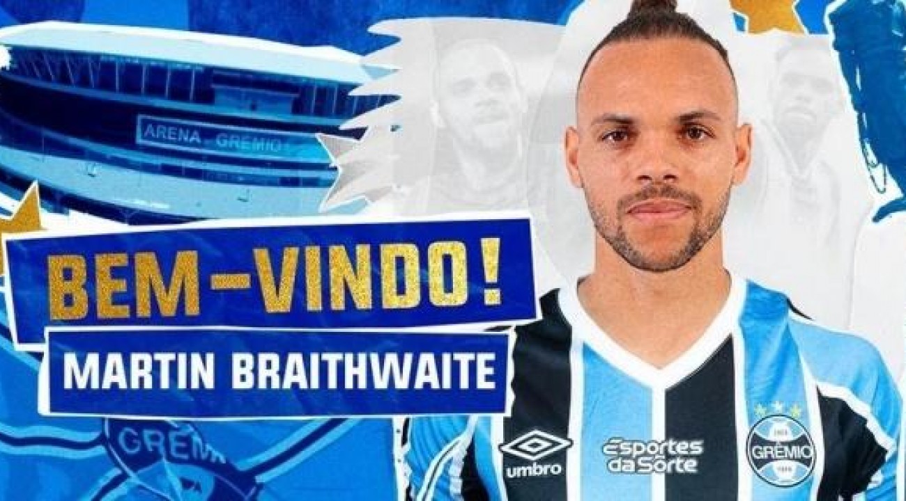 Grêmio confirma a contratação de Braithwaite